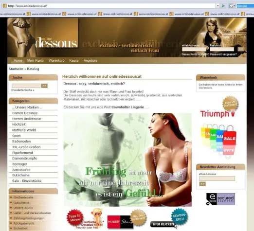 Bild: Markendessous im Internet