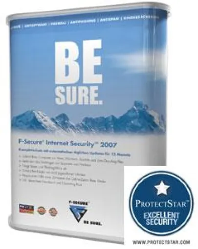 Bild: ProtectStar verleiht F-Secure Internet Security 2007 die Sicherheitsempfehlung ProtectStar Excellent Security