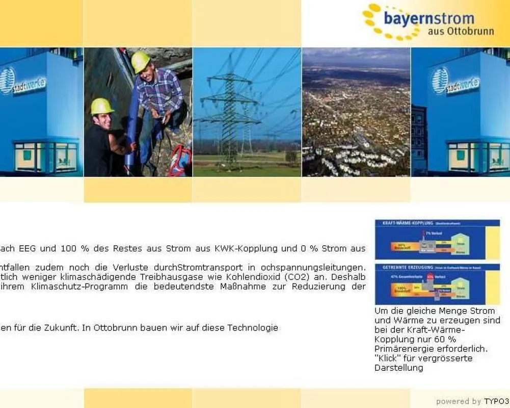 Ausschnitt Website \