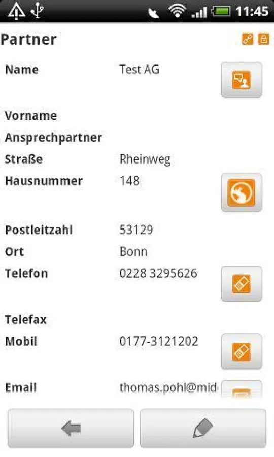 Kundenstammdaten auf dem Smartphone übersichtlich und chic
