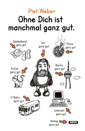 Bild: Neuerscheinung: "Ohne Dich ist manchmal ganz gut" von Piet Weber (Humoristische Kurzgeschichten)