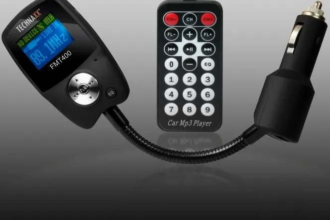 Technaxx FMT400 Transmitter mit Audio AUX Bild: Technaxx FMT400 Transmitter mit Audio AUX