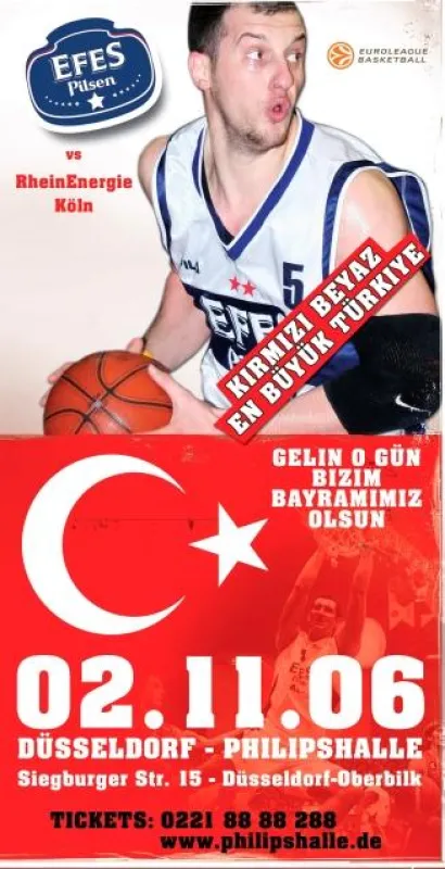 Turkishevents.de präsentiert: RheinEnergie Köln vs. Efes Pilsen Istanbul