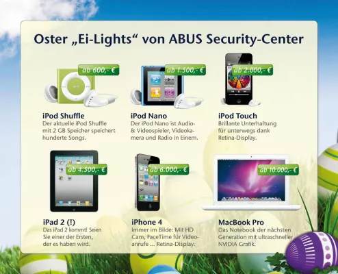 Bild: Oster-„Ei-Lights“ für ABUS Security-Center Partner