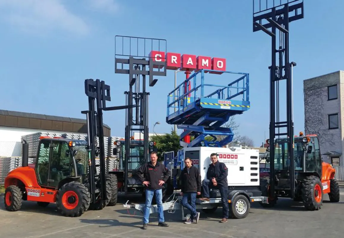 Alles dabei:?Das Cramo-Eventpaket mit Stapler, Arbeitsbühne, Generator und Fachberatern.