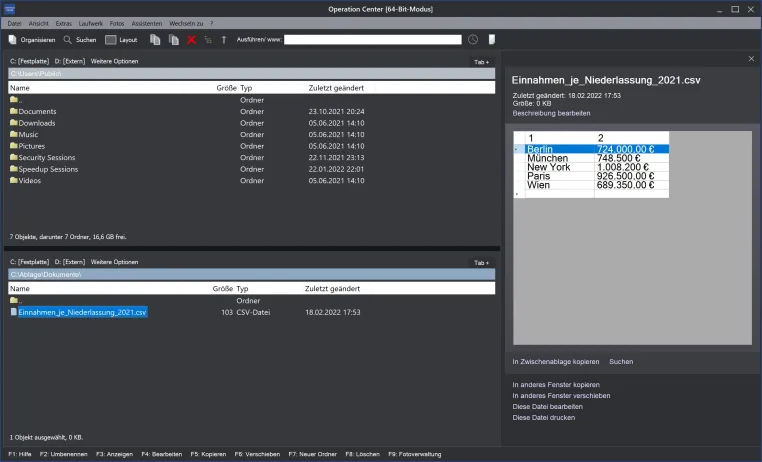 Bild: Operation Center: Bekannter Dateimanager in neuer Version 2022 erhältlich