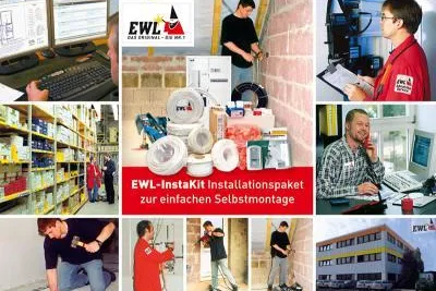 Bild: Haus Elektroinstallation selbst montieren. EWL Instakit Elektrobausätze für den Hausbau