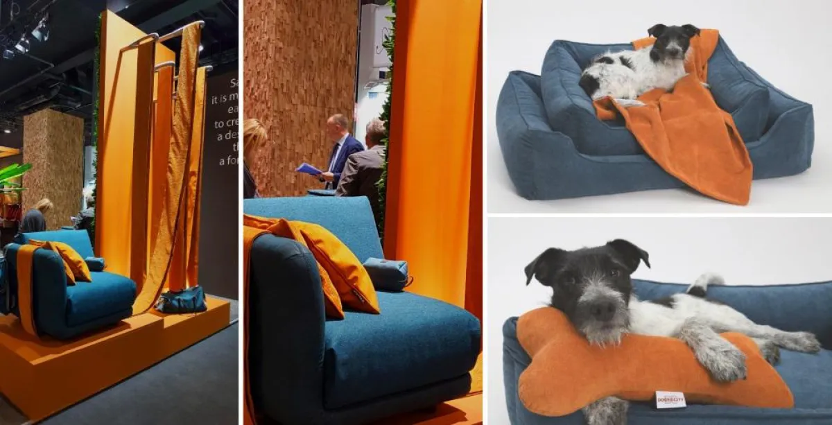 Hundekörbchen Abbey im 2018 Trend petrol & orange