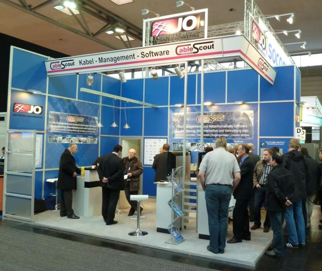 Hochbetrieb auf dem Stand der JO Software Engineering GmbH