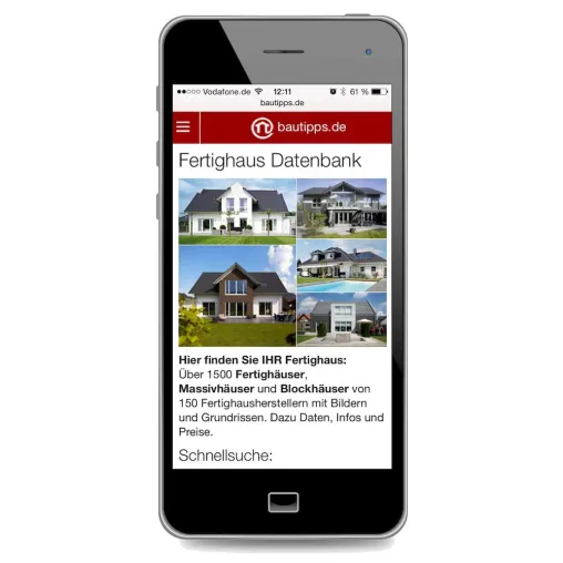 bautipps.de für mobile Geräte optimiert Bild: bautipps.de für mobile Geräte optimiert