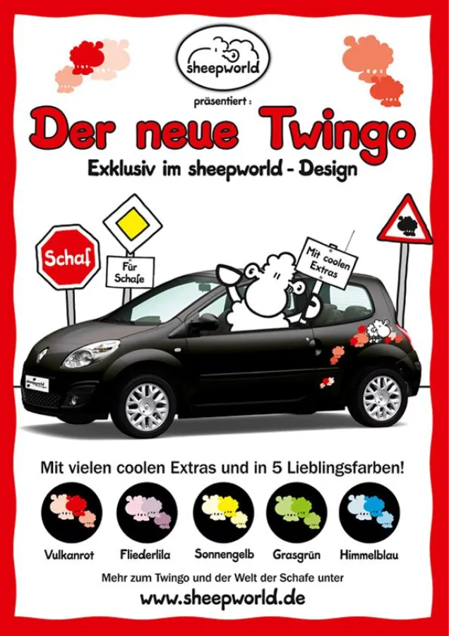 Scha(r)fer Flitzer: Sondermodell ?sheepworld? des neuen Renault Twingo