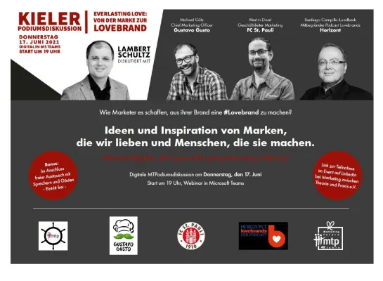 Bild: Von der Marke zur Lovebrand – MTP lädt zur digitalen Podiumsdiskussion