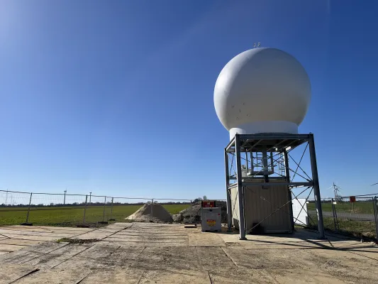 Bild: Ein Meilenstein in der Windenergieforschung: Neues Wind-Radarsystem ermöglicht ultraschnelle Windfeldmessungen