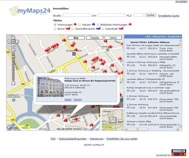 Mit Google Maps Jetzt Immobilen suchen Bild: Mit Google Maps Jetzt Immobilen suchen
