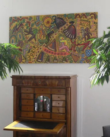 Bild: Der Künstler Rabemann im Mo-Hotel Stuttgart-Vaihingen