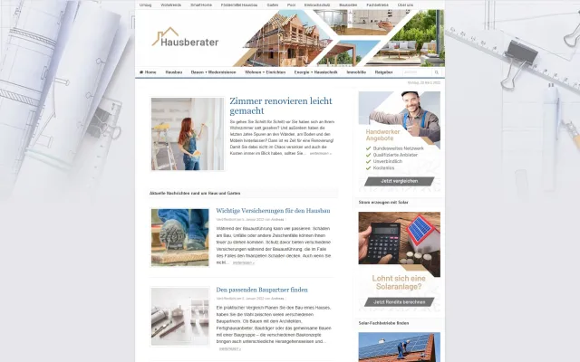 Bild: Gut beraten in Sachen Hausbau und Modernisierung - Neues Internetportal für Immobilienbesitzer und Bauherren