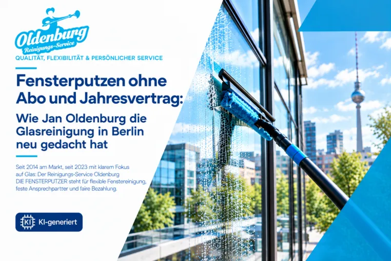 Bild: Fensterputzen ohne Abo und Jahresvertrag: Wie Jan Oldenburg die Glasreinigung in Berlin neu gedacht hat