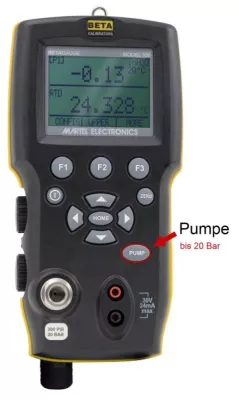 Bild: Druckkalibrator mit Pumpe bis 20 Bar