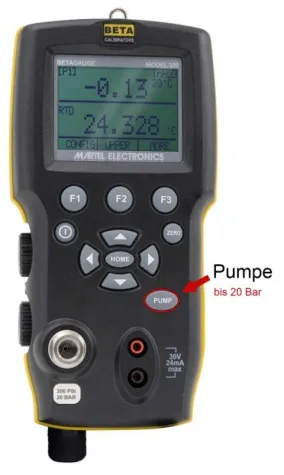 Bild: Druckkalibrator mit Pumpe bis 20 Bar