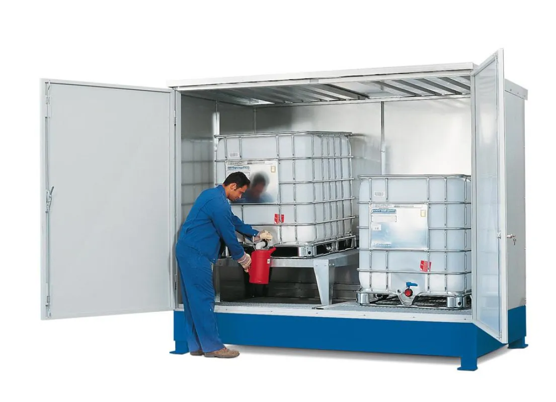 MC-Depot von DENIOS zum Lagern von bis zu 2 KTC / IBC