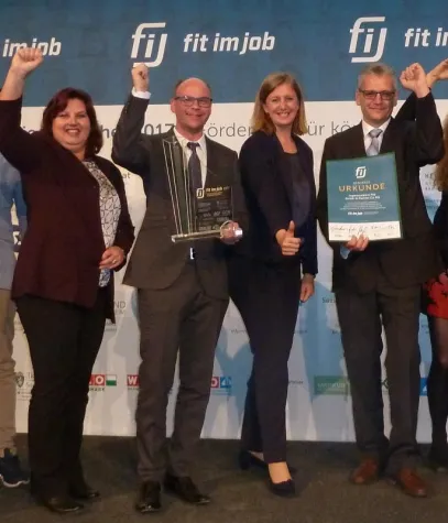 Bild: SinnWin KundInnen gewinnen 2 Jahre in Folge den Steirischen Gesundheitspreis „Fit im Job“ (2016 und 2017)