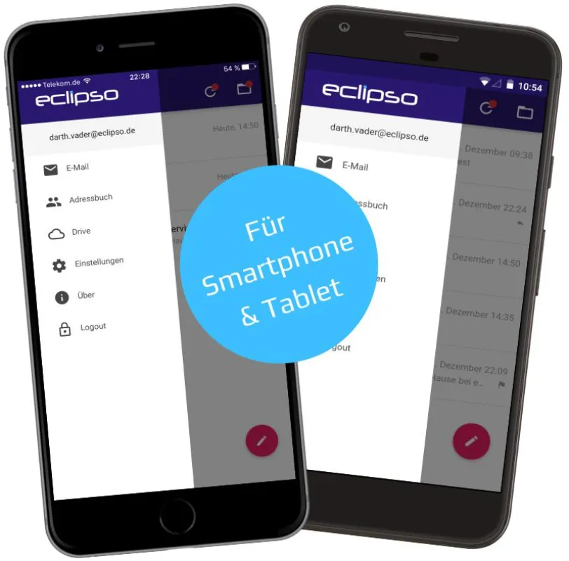 Die eclipso Mail & Cloud App für iOS & Android