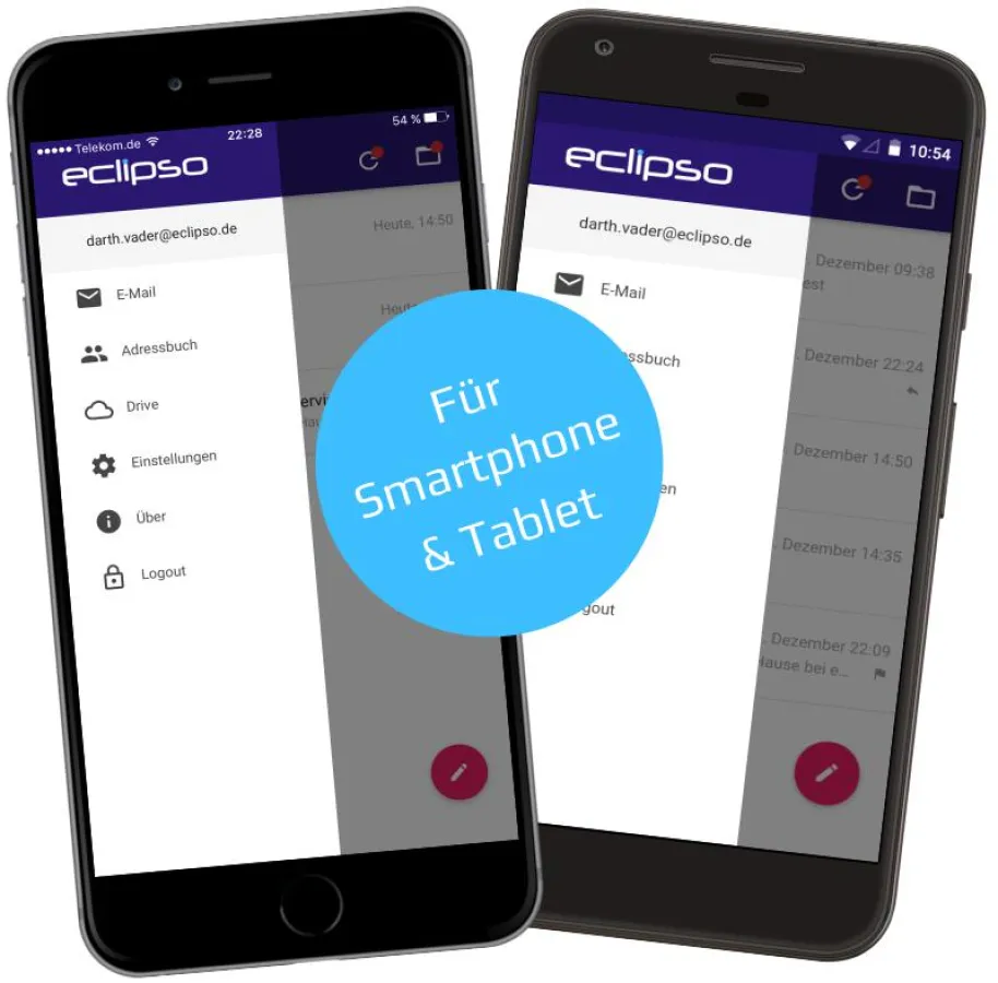Die eclipso Mail & Cloud App für iOS & Android
