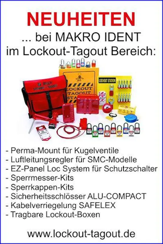 Neue Lockout-Tagout Verriegelungssysteme bei MAKRO IDENT