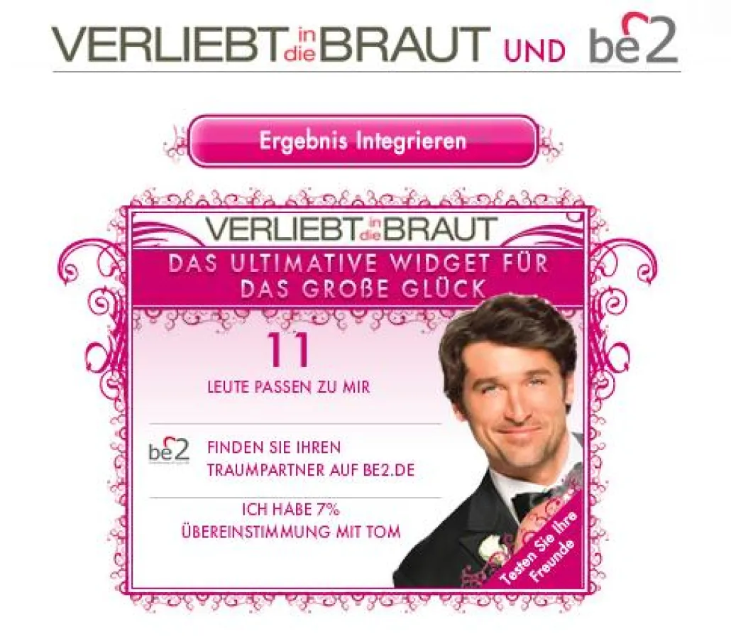 wie gut Patrick Dempsey zu Ihnen passt verrät das be2 Matchmaking Widget