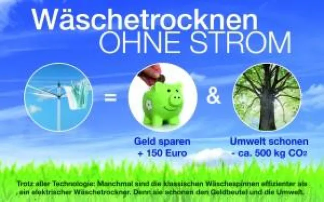 Bild: Verbraucher-Tipp: Geld sparen beim Wäschetrocknen