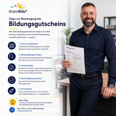 Bild: Bildungsgutschein beantragen: GrandEdu gibt Tipps für den Weg zur geförderten Weiterbildung