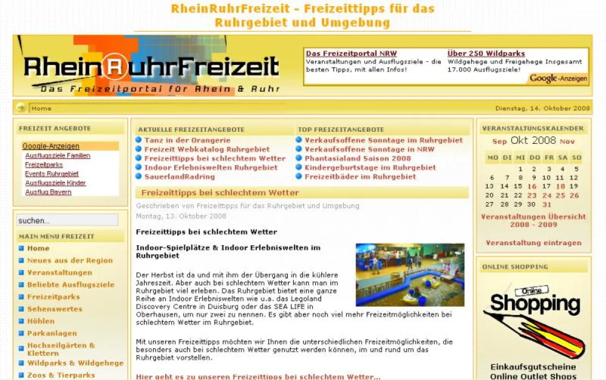 Im Ruhrgebiet gibt es auch bei schlechtem Wetter viel zu erleben. Die Schlechtwetter-Tipps der RheinRuhrFreizeit-Redaktion informieren über Indoor-Erlebniswelten.