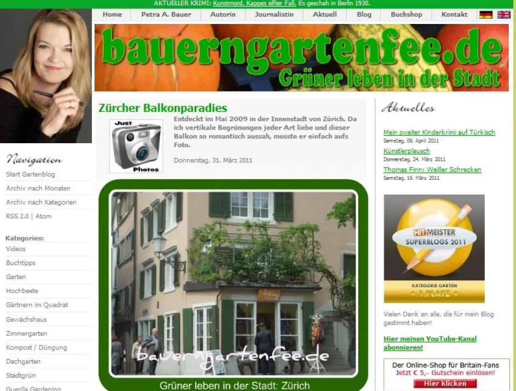 bauerngartenfee.de - Grüner leben in der Stadt. Superblog 2011.