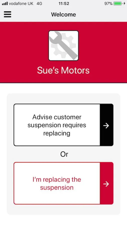 Die neue KYB App erleichtert Werkstätten die Kommunikation mit dem Kunden.