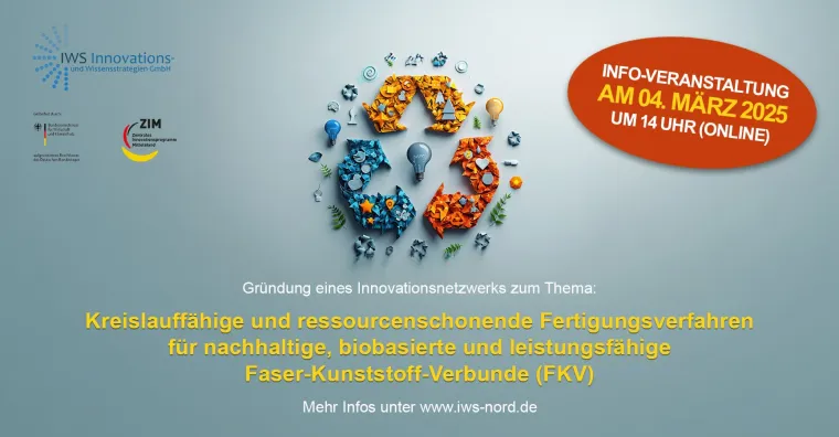 Online-Info-Veranstaltung: Kreislauffähige Faserkunststoffverbund-Komponenten Bild: Online-Info-Veranstaltung: Kreislauffähige Faserkunststoffverbund-Komponenten