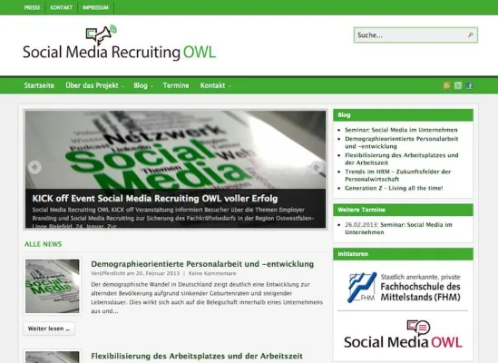 Bild: Auftakt der Seminarreihe über Social Media Recruiting an der FHM Bielefeld