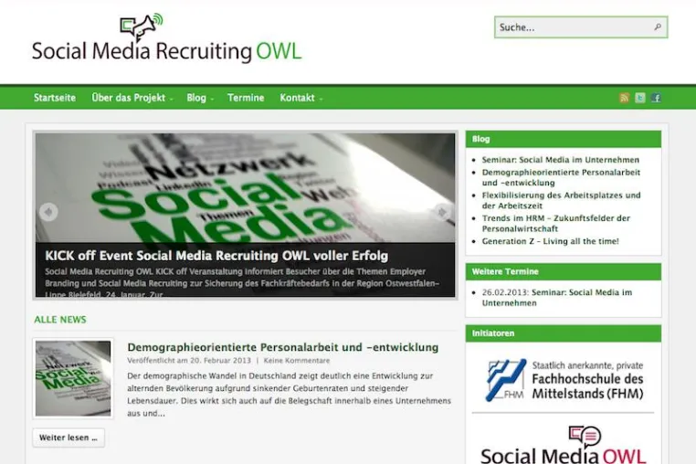 Bild: Auftakt der Seminarreihe über Social Media Recruiting an der FHM Bielefeld