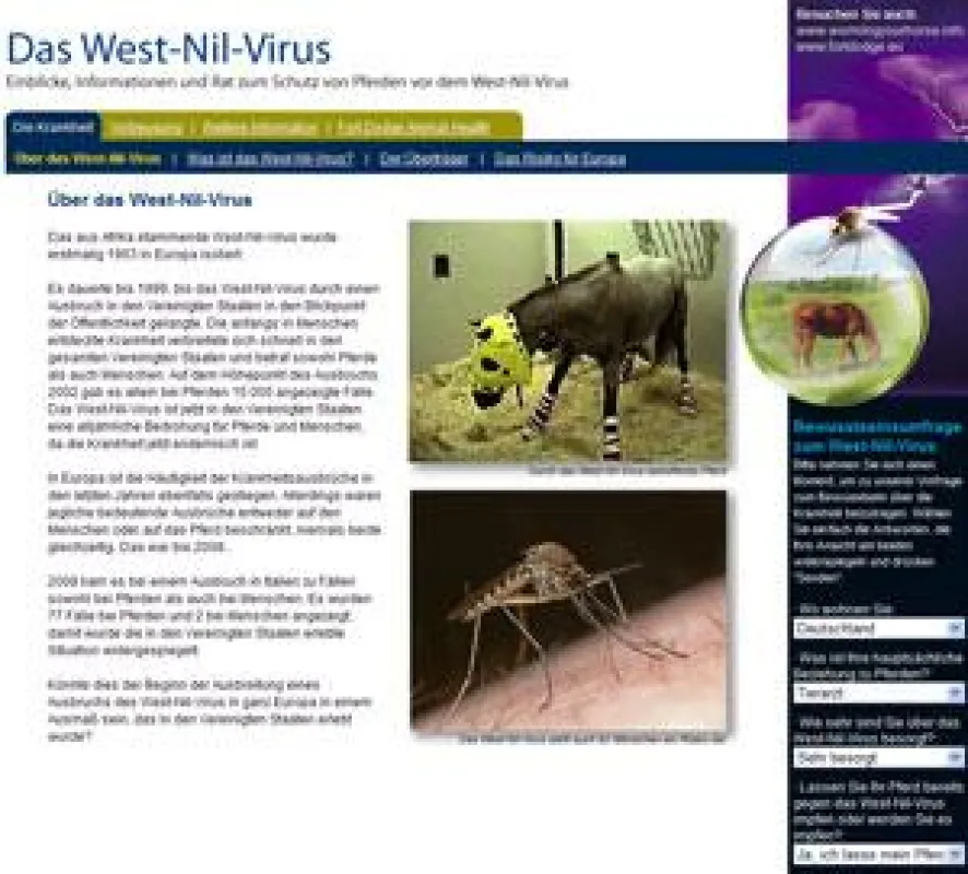 Screenshot www.westnile.de