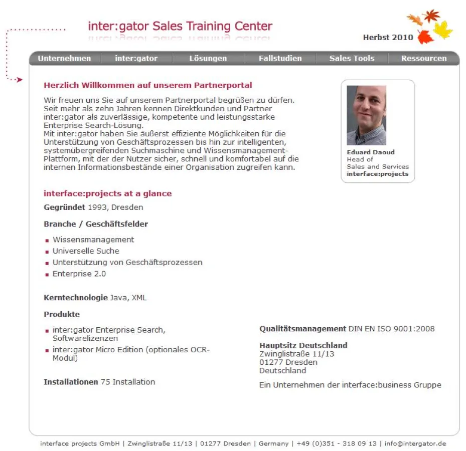 Das inter:gator-Partnerportal