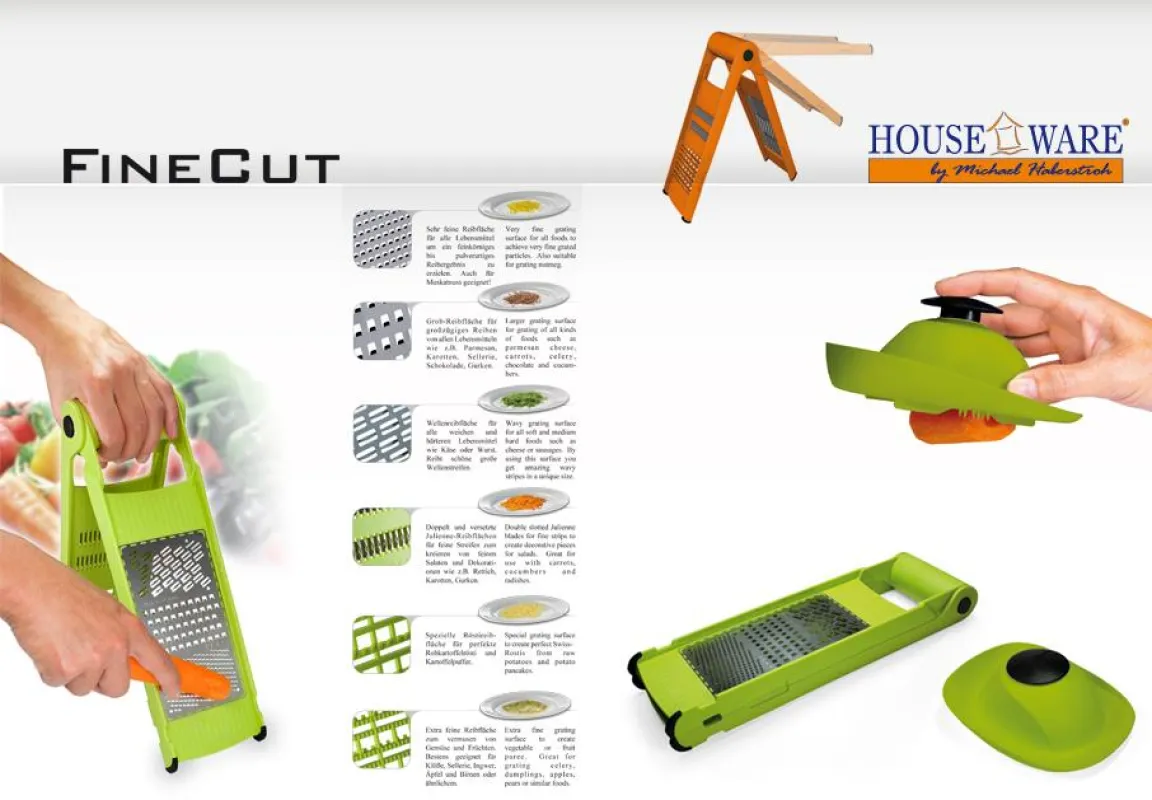 Die Multiklappreibe FineCut ist das Neueste aus dem Hause HOUSE-WARE!