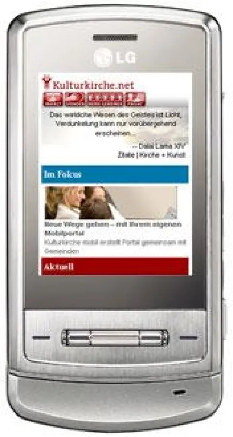 Mobile Web-Adresse:  mobil.kulturkirche.net