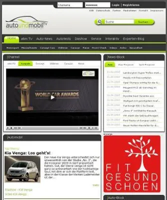Bild: Neues multimediales Autoportal mit Videomagazin.
