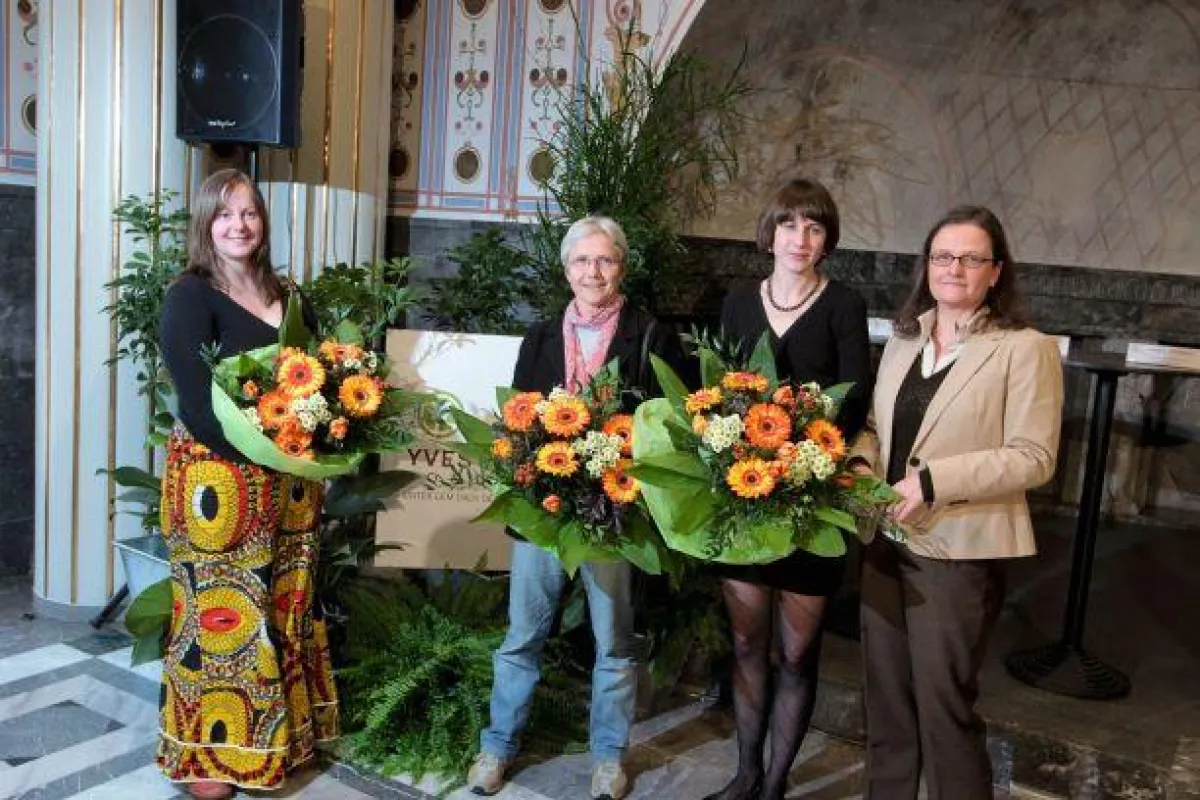 J. Riedel, 3. Preis; M. Dötzer, 1. Preis; E. Klebelsberg, 2. Preis und S. Fesenmayr, Umweltstiftung