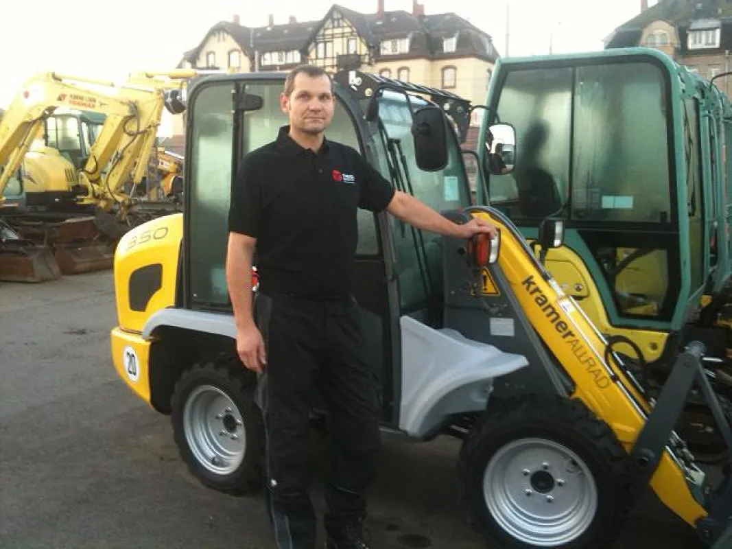 Steffen Schuster ist der Depot Manager im neuen Theisen Mietpark Dresden-Nord.