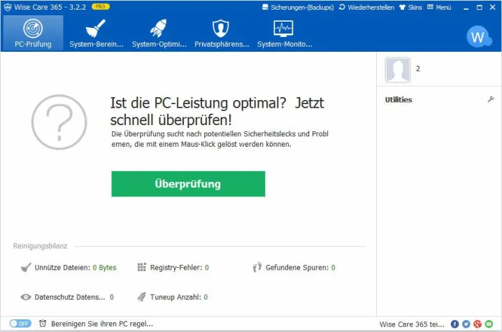 Bild: Dritte Generation von Wise Care 365 enthält System Monitor und Hardware Monitor