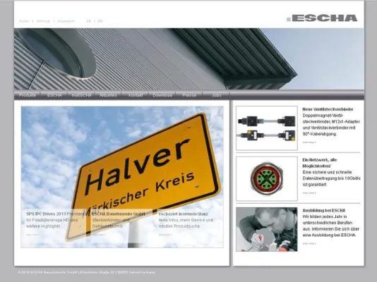 Bild: Neuer ESCHA Internetauftritt ist ab sofort online