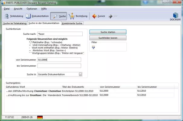 Bild: Ersatzteilkatalogsoftware PARTS-PUBLISHER mit Highspeed Technologie