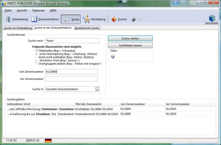 Bild: Ersatzteilkatalogsoftware PARTS-PUBLISHER mit Highspeed Technologie