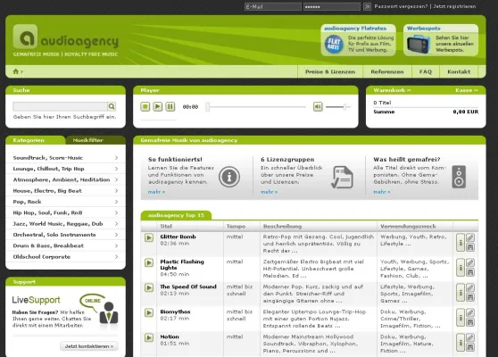 Bild: audioagency.de - Gemafreie Musik mit neuen Lizenzen und Preisen