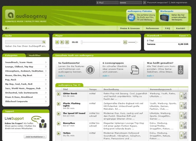 Bild: audioagency.de - Gemafreie Musik mit neuen Lizenzen und Preisen